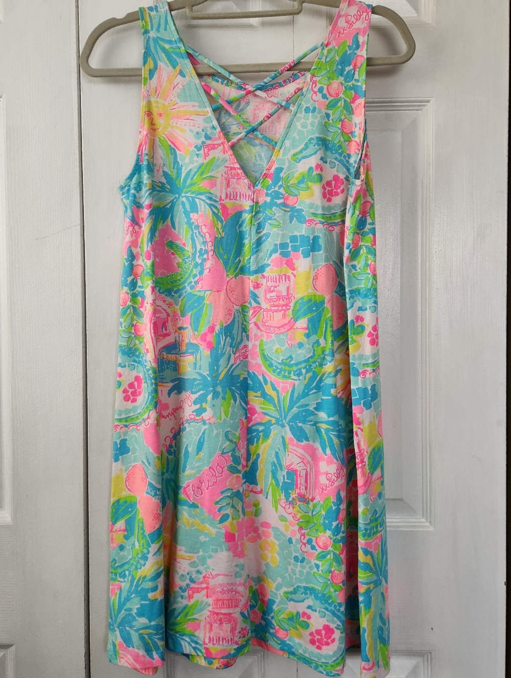 NWOT Lilly Pulitzer Kristen Swing Dress Multi Sunshine State of Mind Medium - Picture 3 of 9